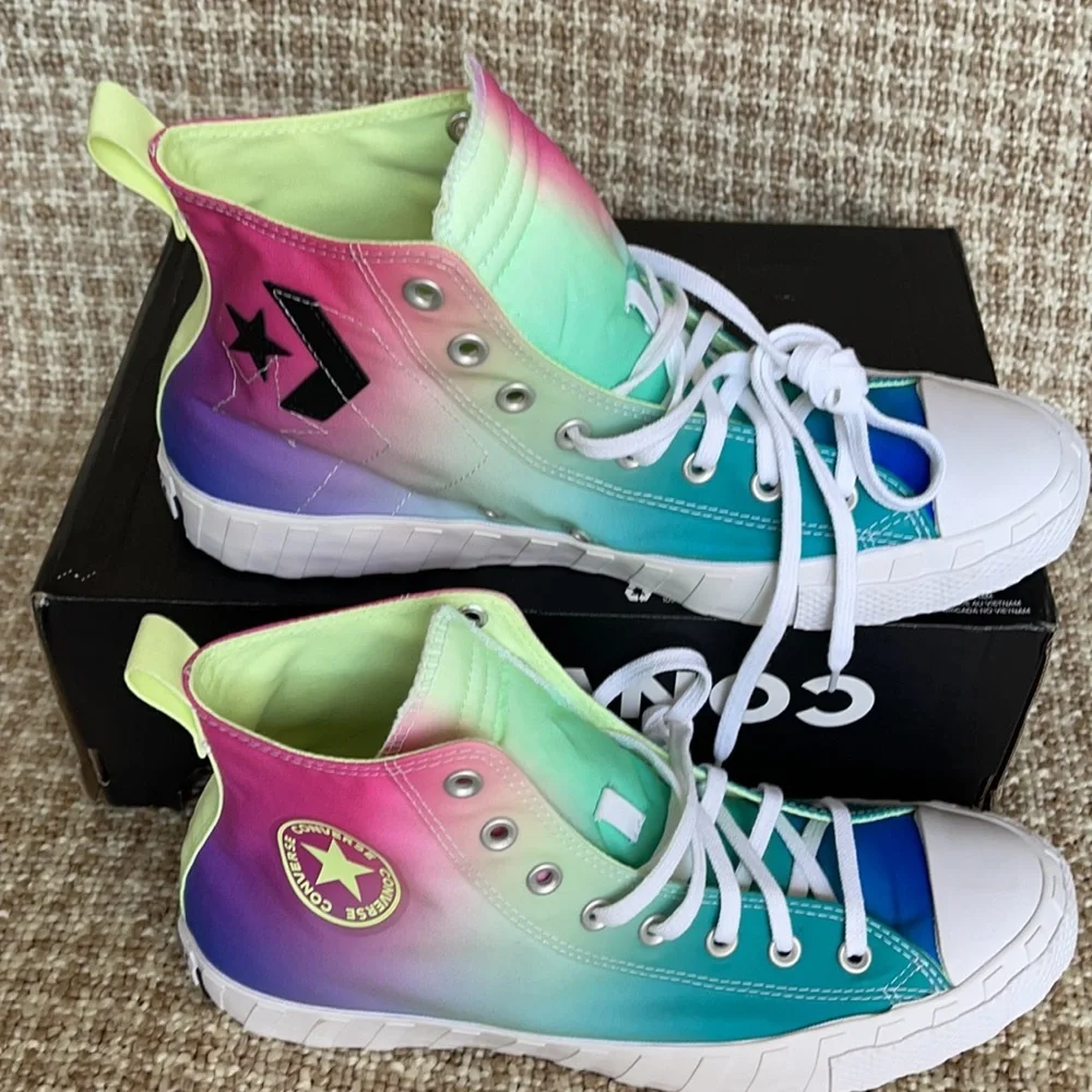 Converse Untitled Hi White/Barely Volt/Black MEN`S - Picture 2 of 15